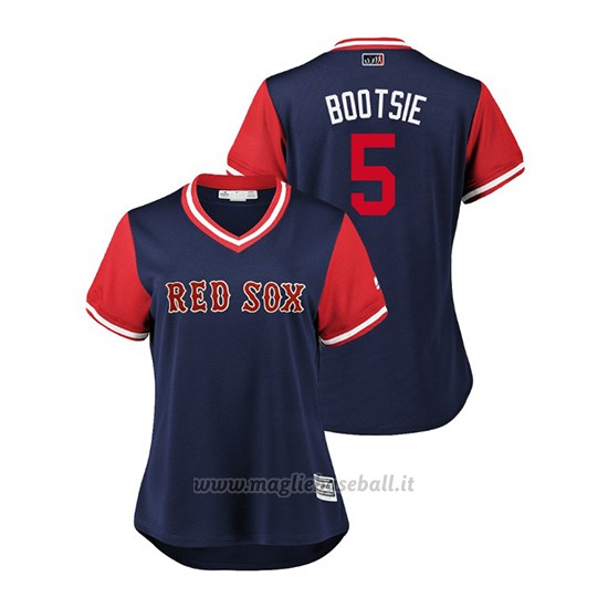 Maglia Baseball Donna Boston Rosso Sox Ian Kinsler 2018 Llws Players Weekend Bootsie Blu